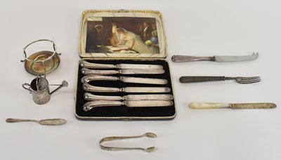 Lot 1099 - A late Victorian hallmarked silver miniature...