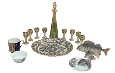 Lot 553 - ROYAL COPENHAGEN; a porcelain model of a fish,...