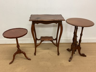 Lot 770 - An Edwardian mahogany occasional table,and two...