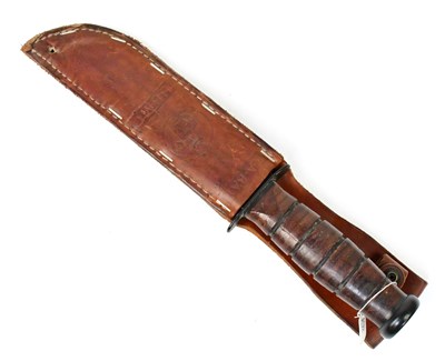 Lot 869 - KA-BAR; a boxed U.S.M.C fighting knife with 17....