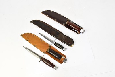 Lot 878 - Three Bowie knives including a William Rodgers...