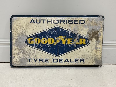 Lot 1353 - GOODYEAR; a single sided aluminium advertising...