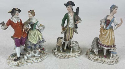 Lot 255 - MEISSEN; a figure group of young lovers,...