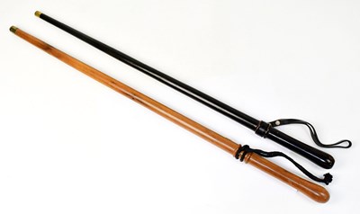 Lot 909 - A vintage ebonised Police night stick with...
