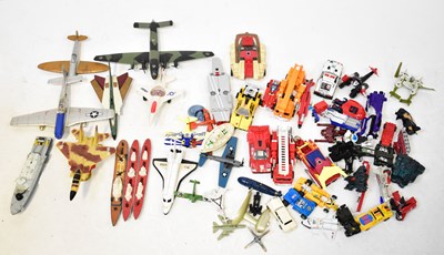Lot 242 - A quantity of diecast and plastic vehicles,...