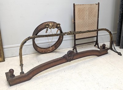Lot 1177 - Three vintage French bed canopy crowns and a...
