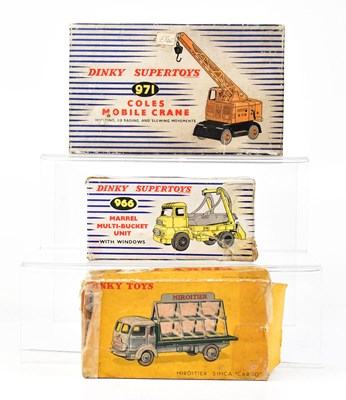 Lot 378 - DINKY TOYS; three boxed diecast vehicles,...