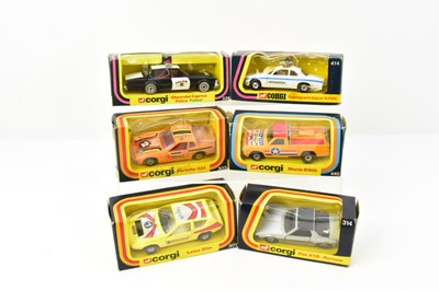Lot 327 - CORGI; six boxed diecast vehicles comprising...