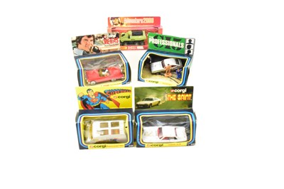 Lot 325 - CORGI; four collectible diecast vehicles, all...