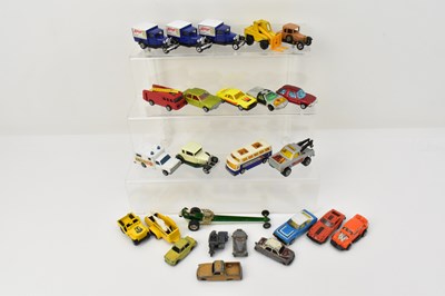 Lot 349 - LESNEY; five miniature diecast vehicles in...