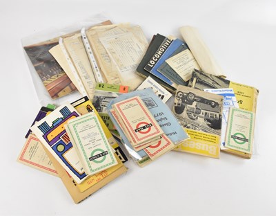 Lot 1798 - A collection of various transport ephemera,...