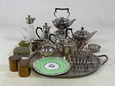 Lot 412 - A quantity of silver plated items, to include...
