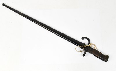 Lot 821 - A 19th century French Gras bayonet, the 52cm...