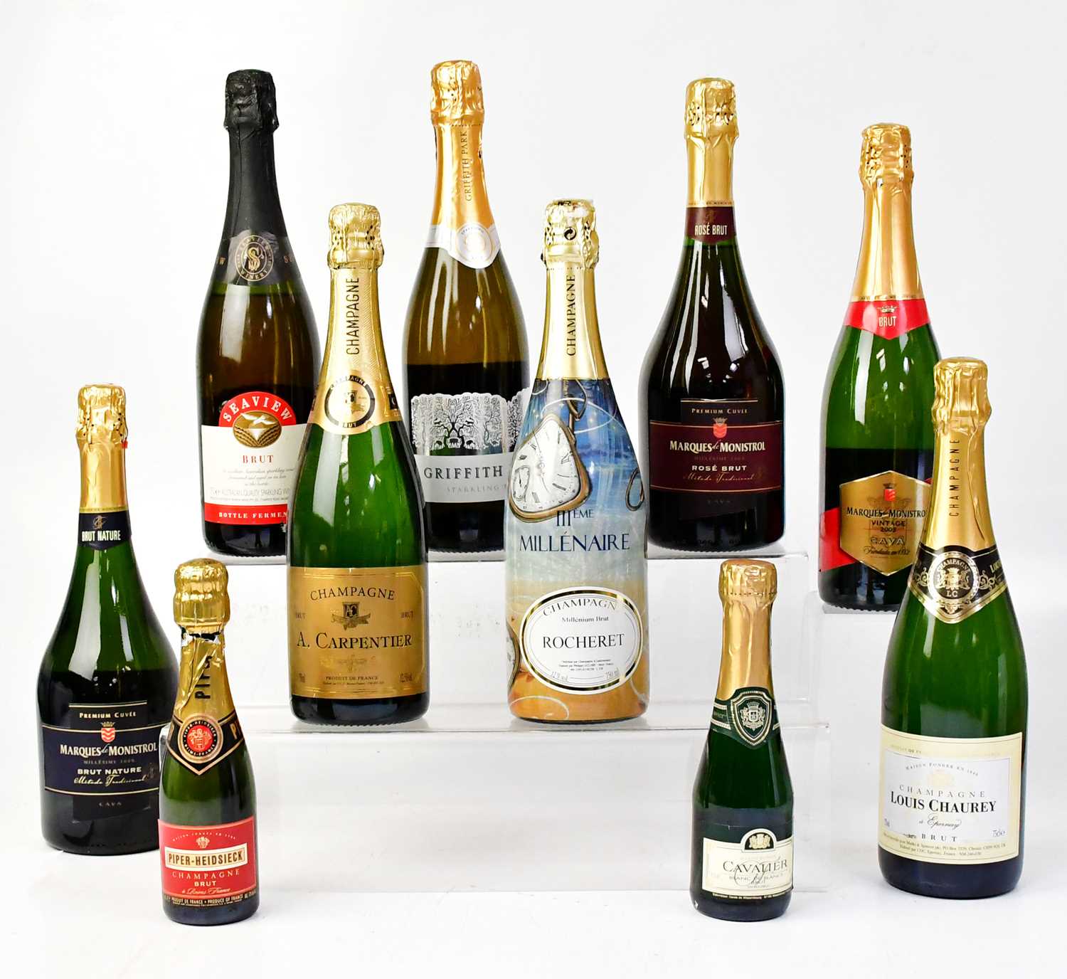 Lot 1001 - Three bottles of Champagne, A Carpentier,...