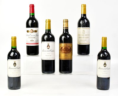 Lot 996 - Six bottles of Pauillac red wine, comprising...