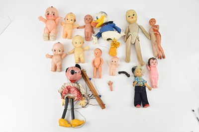 Lot 2098 - PELHAM; a Minnie Mouse puppet, further Donald...