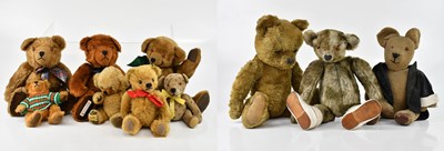 Lot 651 - A collection of vintage plush teddy bears,...