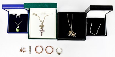 Lot 1502 - A group of 925 silver jewellery, comprising a...