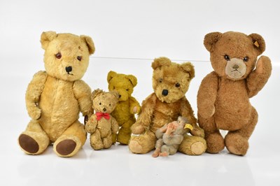 Lot 2065 - STEIFF; a large vintage plush teddy bear, a...