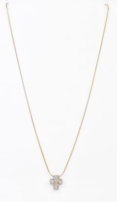 Lot 1445 - A 9ct yellow gold snake chain with 9ct yellow...