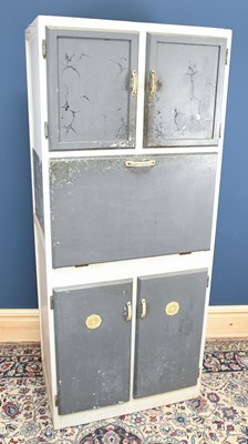 Lot 3012 - A vintage kitchen white painted larder, with...