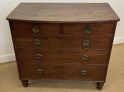 Lot 749 - A mahogany chest of two short over three long...