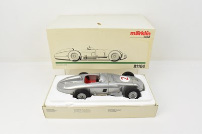 Lot 352 - MARKLIN; a Mercedes-Benz W196 clockwork car,...