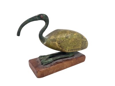 Lot 157 - A rare Egyptian ibis statue, Late Period -...