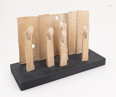 Lot 334 - JOHN MALTBY (1936-2020); 'Figures and a Wall',...