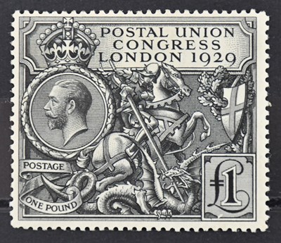 Lot 714 - GREAT BRITAIN STAMP; 1929 £1 PUC mint, with...