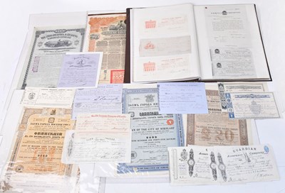 Lot 1252 - A good collection of various bond and share...