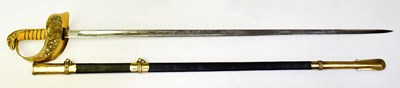 Lot 890 - A George V RAF ceremonial sword, the 82.5cm...