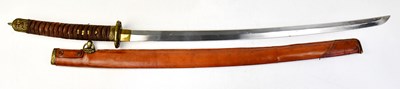 Lot 896 - A WWII Japanese Shingunto katana with 68.5cm...