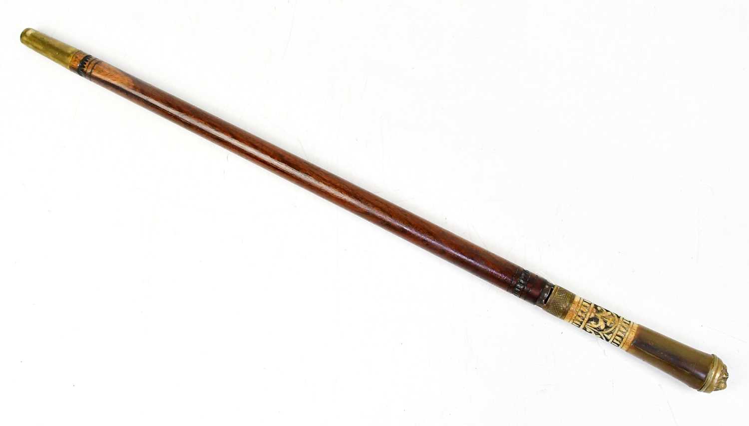 Lot 875 - A mid-19th century short mahogany swagger...