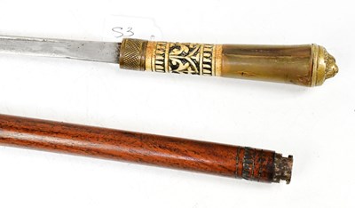 Lot 875 - A mid-19th century short mahogany swagger...
