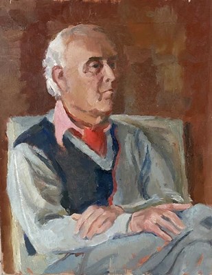 Lot 385 - FINETTA CHAMBERLAIN; oil on canvas, 'Charley',...