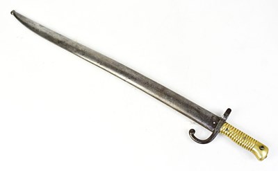 Lot 883 - A 19th century French chassepot bayonet, the...