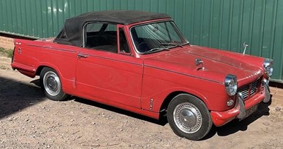 Lot 167 - TRIUMPH HERALD; a red 1200 convertible 1147 CC...