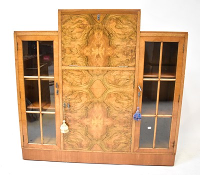 Lot 13 - An early 20th century Art Deco style walnut...