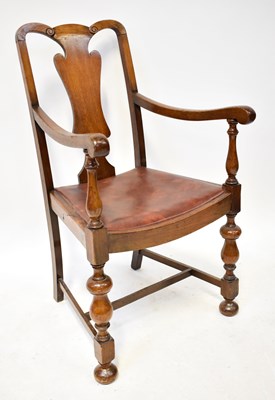 Lot 19 - An early 20th century oak Georgian-style open...