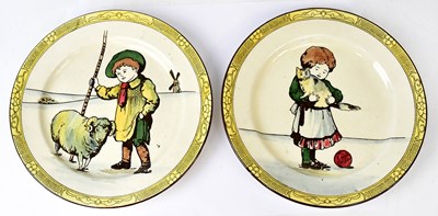 Lot 294A - ROYAL DOULTON; a pair of 1930s plates...