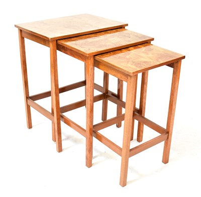 Lot 14 - An early 20th century burr satinwood nest of...
