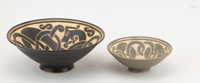 Lot 198 - DONALD MILLS (1922-1996); a stoneware bowl...