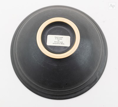 Lot 198 - DONALD MILLS (1922-1996); a stoneware bowl...