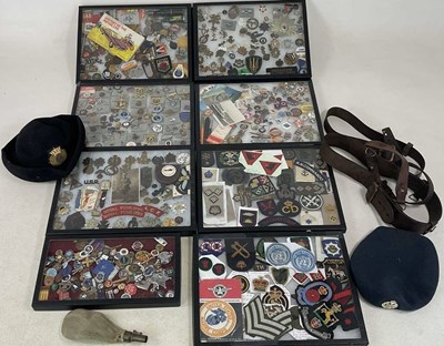 Lot 96 - Eight trays of military and civilian badges...