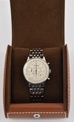 Lot 1694 - BREITLING; a gentleman's stainless steel...