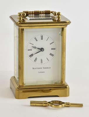 Lot 118 - MATTHEW NORMAN, LONDON; a brass and glass...
