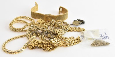 Lot 1539 - A 9ct gold dainty necklace chain, approx 3g,...