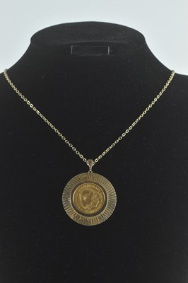 Lot 1415 - A 9ct gold Charles and Diana wedding medallion...
