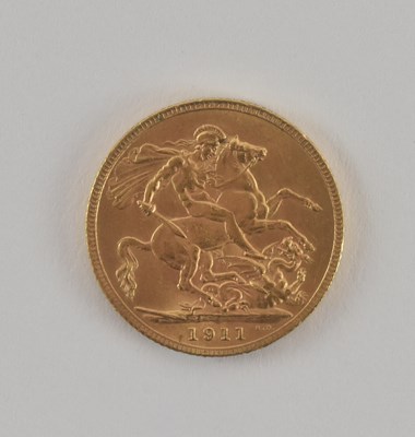 Lot 1583 - A George V full sovereign, 1911.